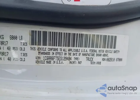 2014 Ram 1500 Tradesman from USA, damaged, VIN 1C6RR6FT5ES129484